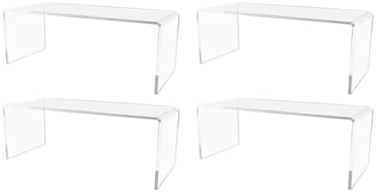 Marketing Holders 4 Pack Clear Acrylic Riser Display Stand