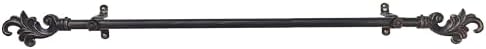 ACHIM Metallo Regal Black Decorative Rod 28-48 Inch