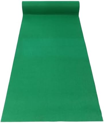 Extra Thick Carpet Runner 3x33 ft Green Aisle Rug with Double Side Tape