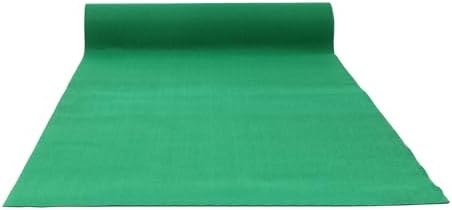 Extra Thick Carpet Runner 3x33 ft Green Aisle Rug with Double Side Tape