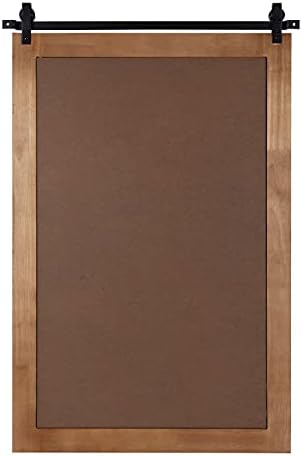 Kate and Laurel Samuels Wood Framed Chalkboard 24x36 Rustic Brown Magnetic