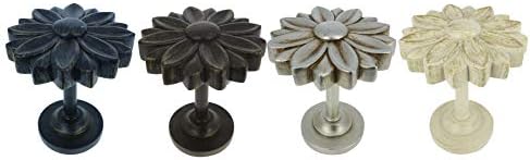 MERIVILLE 2-Piece Blossom Medallion Holdbacks with Bronze Finish