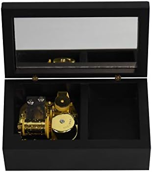 Black Wooden Musical Box with Gold Plating
