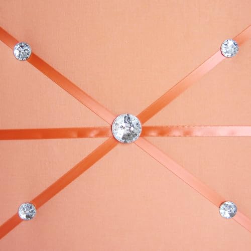11x14 French Memory Board with Creamsicle Orange Peach Bow