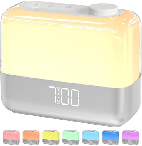 MeesMeek Sunrise Alarm Clock with RGB Light and Dual Alarms