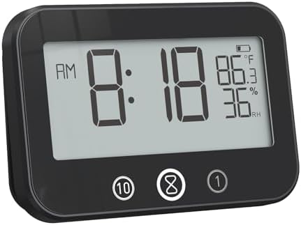Moynagh Countdown Timer Bathroom Clock with Temperature Display