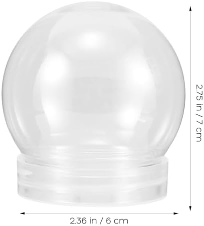 BESTOYARD 30 Pcs 3-Inch Clear Snow Globe Jar DIY Party Favor