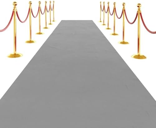 SK Studio Grey Carpet Runner Rug for Party 3x15ft