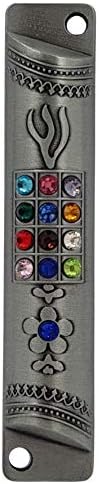Talisman4u Pewter Mezuzah Case with Scroll 4 Inch