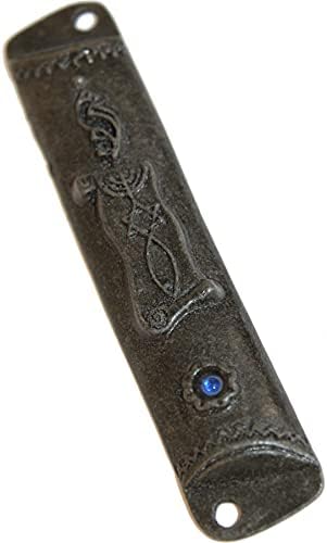 Holy Land Market WC Spiritual Messianic Seal Mezuzah Silver Plated
