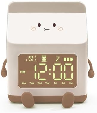 Fun Milk Box Alarm Clock for Kids and Students