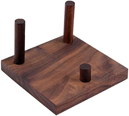 Mineral Display Frame with Wooden Base and Three Peg Easel Stand