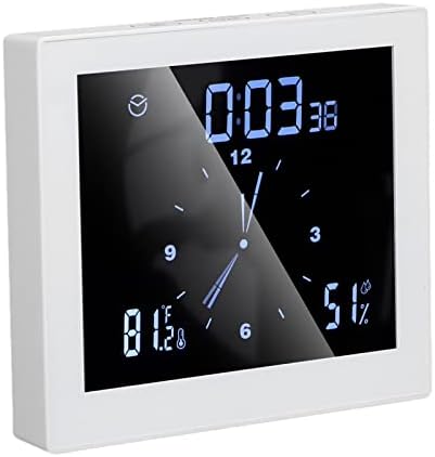 5in Wall Shower Clock Timer Alarm Analog Bathroom Clock with Digital Display