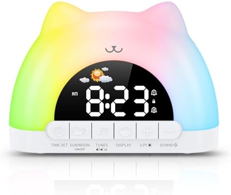 ORIA Kids Alarm Clock with Night Light and Dual Alarms