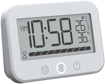 Countdown Timer Bathroom Clock with Temperature Display