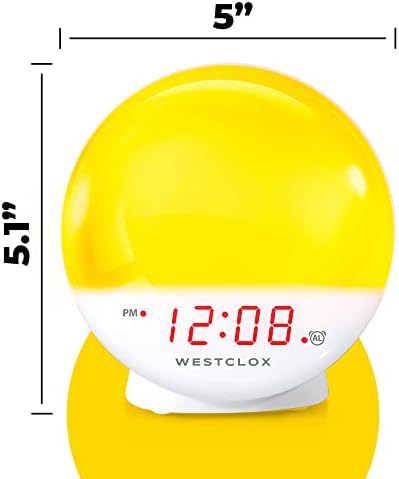 Westclox Sunrise Alarm Clock with Nightlight and Sunset Simulator