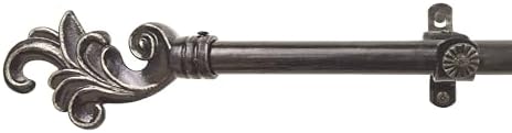 ACHIM Metallo Regal Black Decorative Rod 28-48 Inch