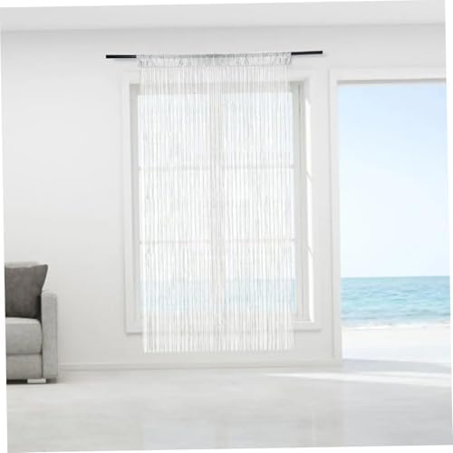 Elegant Tassel Beaded Door Curtain Fly Screen 79x39 Inch