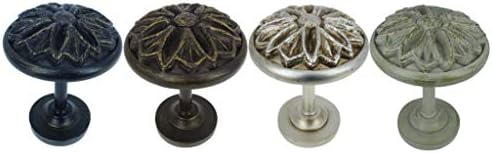 MERIVILLE 2-Piece Petal Medallion Holdbacks with Tassel Holder Bronze