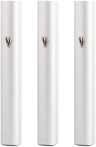 3-Pack Aluminum Mezuzah Case Weatherproof Peel Stick