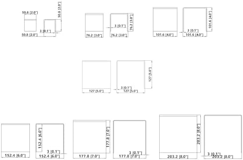 4 Sets of 7 Total 28pc Blue Acrylic Display Risers