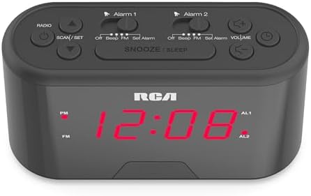 RC551 Digital Clock Radio with Dual Alarm and Snooze