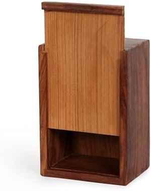 TrendBell Handcrafted Wooden Urn Box for Human and Pet Ashes 7x5 Inch