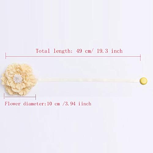 Chictie 2 Piece Cloth Flower Magnetic Curtain Holdbacks