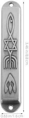 2pcs Pewter Mezuzah with Scroll for Door