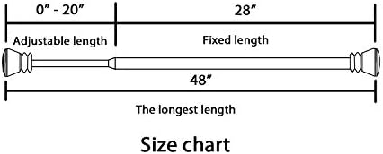 HVERSAILTEX Matte Black Window Rod Set 34 Inch Diameter