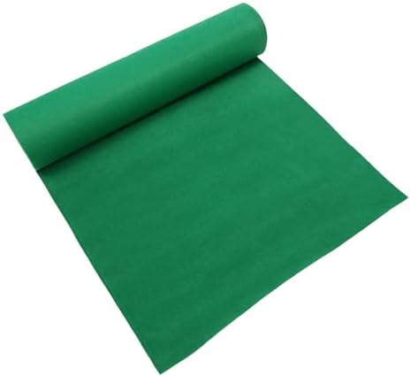 Extra Thick Carpet Runner 3x33 ft Green Aisle Rug with Double Side Tape