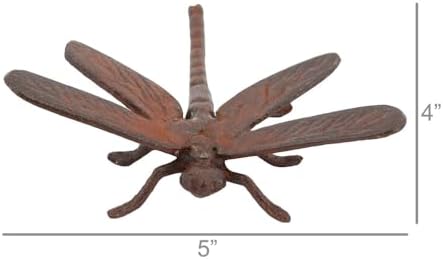 HomArt Cast Iron Dragonfly Rust Decor
