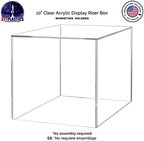 10 Inch Acrylic Display Riser Box with One Open Side