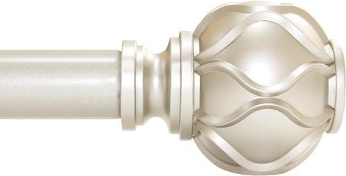 Champagne Gold Curtain Rod for Windows 28-48 Inches