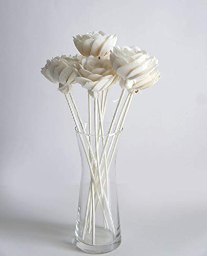 10 Damask Rose Sola Flower Reed Diffuser Set by Plawanature