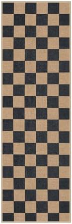 Lahome Checkered Jute Inspired Rug 2x8