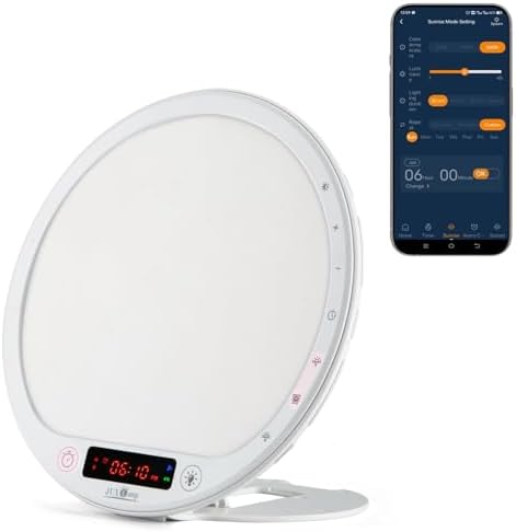 Portable Light Therapy Lamp with Sunrise Alarm