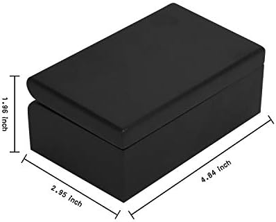 Black Wooden Musical Box with Gold Plating