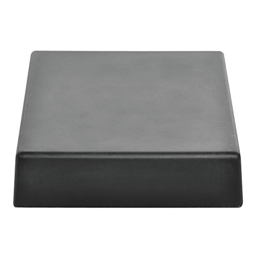 Hubert Display Riser Rectangular Black Melamine and Bamboo 10x6x3