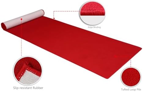 Gomoly 3 Ft x 10 Ft Red Carpet Runner 1400 GSM