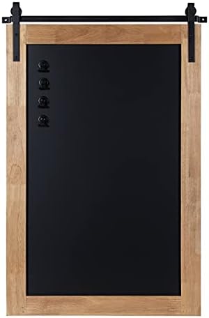 Kate and Laurel Samuels Wood Framed Chalkboard 24x36 Rustic Brown Magnetic