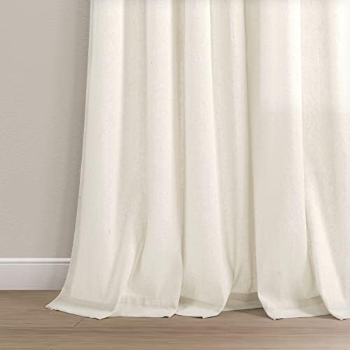 Lush Decor Boho Faux Linen Tassel Window Curtain Panels Pair