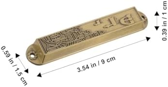 Classic Metal Mezuzah with Scrolls 5pcs