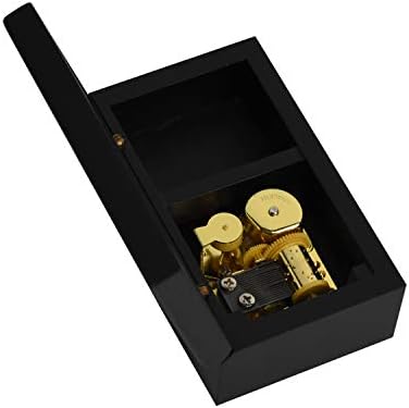 Black Wooden Musical Box with Gold Plating