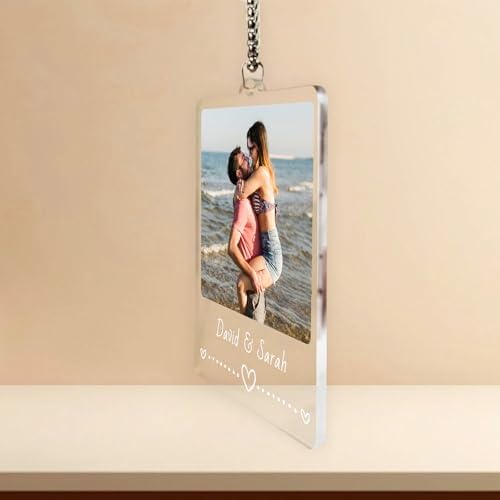 TEQUAN Custom Photo Car Charm - Personalized Rearview Mirror Decor
