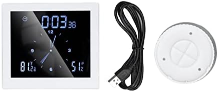 5in Wall Shower Clock Timer Alarm Analog Bathroom Clock with Digital Display