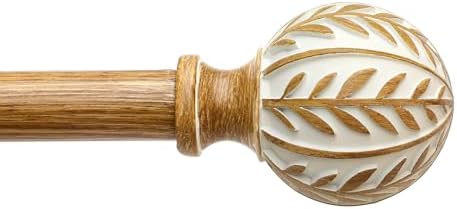 Bohemian Wood Grain Curtain Rods 66-120 Inch