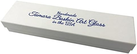 Tamara Baskin Art Glass Wedding Keepsake Mezuzah Ivory