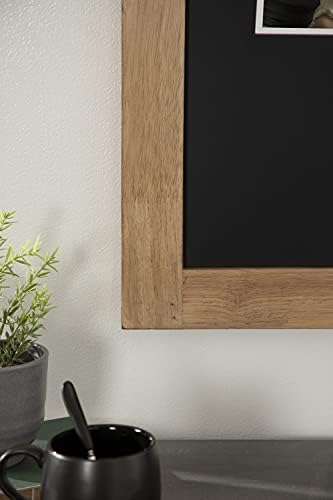 Kate and Laurel Samuels Wood Framed Chalkboard 24x36 Rustic Brown Magnetic