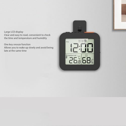 PerGar Digital Alarm Clock with Humidity and Temperature Display